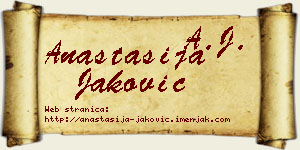 Anastasija Jaković vizit kartica